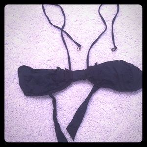 Tiny black bikini top